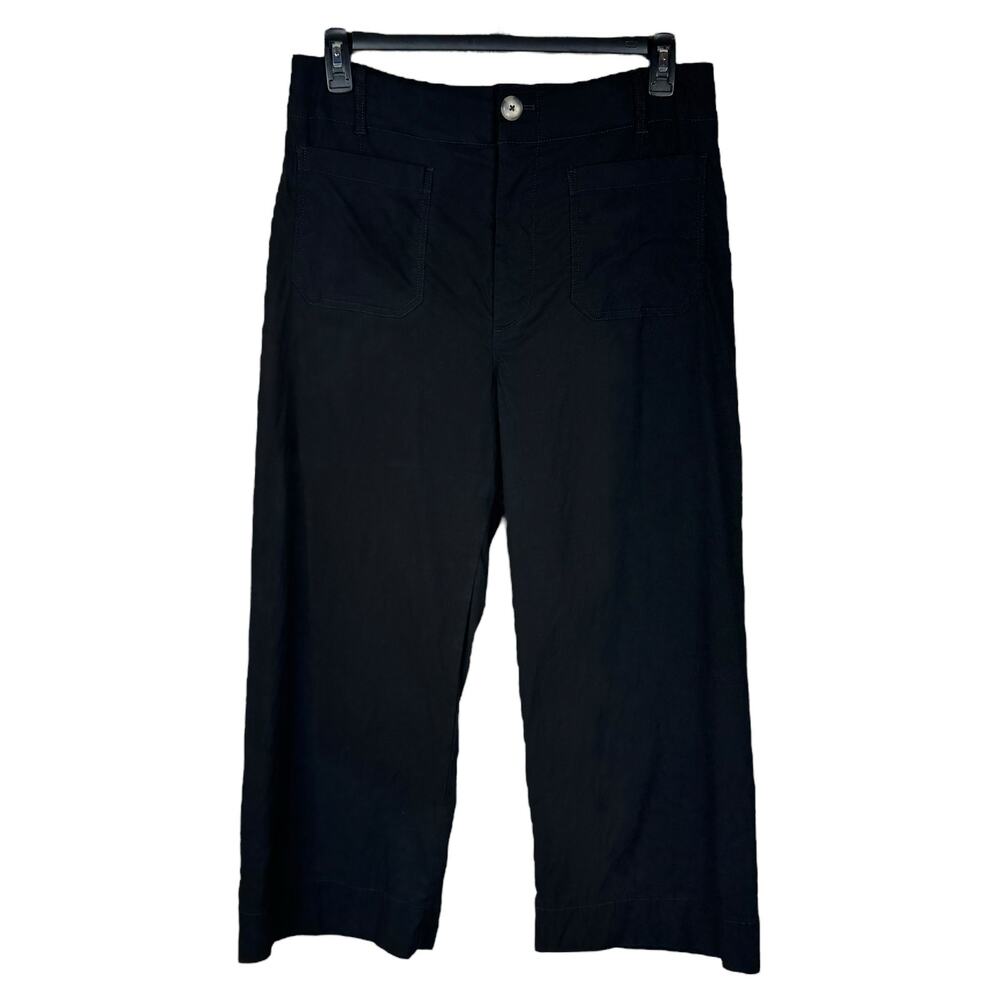 Maeve by Anthropologie SZ 32 The Colette Wide Leg Cropped Pants Stretch Zip-Fly